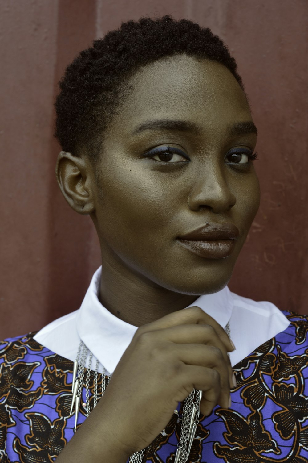 A seeker in West African print